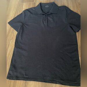 Vince Navy blue sz Large men’s short sleeve 💯 cotton two buttons polo shirt